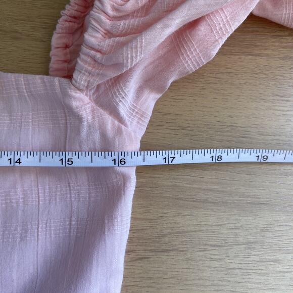 Rumer x Revolve Chloe Mini Dress Womens Size Medium Buttons Puff Sleeve - Picture 6 of 7